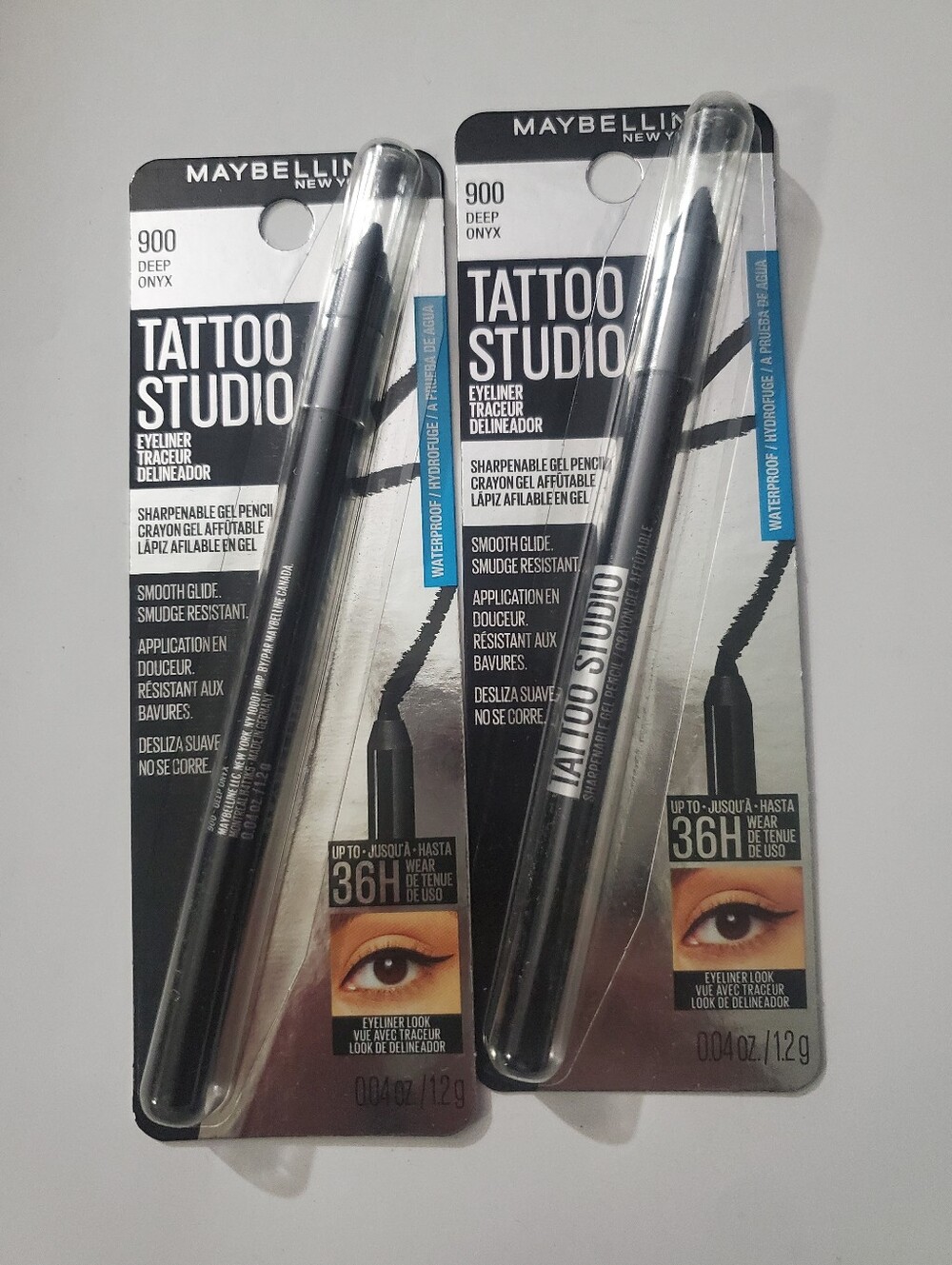 Maybelline Tattoo Studio Eyeliner Pencil - Deep Onyx Black (Pack of 2)